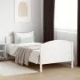 Bettgestell mit Kopfteil aus weißem Kiefernholz, 90 x 190 cm von , Betten und Lattenroste - Ref: Foro24-842571, Preis: 107,38...