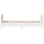 Estructura de cama con cabecero madera pino blanco 90x190 cm de , Camas y somieres - Ref: Foro24-842571, Precio: 108,32 €, De...
