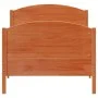 Bed frame with wax brown pine wood headboard 90x190 cm by , Beds and slatted bases - Ref: Foro24-842573, Price: 107,38 €, Dis...