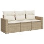 Garden sofa set with beige cushions 3 pieces PE rattan by , Modular outdoor sofas - Ref: Foro24-3250995, Price: 259,85 €, Dis...