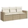 Garden sofa set with beige cushions 3 pieces PE rattan by , Modular outdoor sofas - Ref: Foro24-3250995, Price: 243,98 €, Dis...
