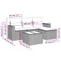 Garden sofa set with cushions 5 pieces beige synthetic rattan by , Modular outdoor sofas - Ref: Foro24-3251215, Price: 352,19...