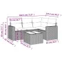 Garden sofa set with cushions 5 pieces gray synthetic rattan by , Modular outdoor sofas - Ref: Foro24-3251257, Price: 333,58 ...