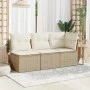 Garten-Ecksessel mit beigen synthetischen Rattankissen von , Outdoor-Sofas - Ref: Foro24-366074, Preis: 92,78 €, Rabatt: %