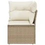 Garten-Ecksessel mit beigen synthetischen Rattankissen von , Outdoor-Sofas - Ref: Foro24-366074, Preis: 92,78 €, Rabatt: %