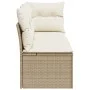 3-Sitzer-Gartensofa mit beigen synthetischen Rattankissen von , Outdoor-Sofas - Ref: Foro24-366076, Preis: 205,17 €, Rabatt: %
