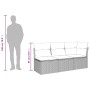 3-Sitzer-Gartensofa mit beigen synthetischen Rattankissen von , Outdoor-Sofas - Ref: Foro24-366076, Preis: 216,47 €, Rabatt: %