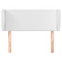 Cabecero de cuero sintético blanco 83x23x78/88 cm
