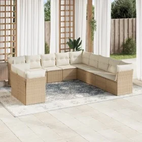 11-teiliges Gartensofa-Set mit beigen synthetischen Rattankissen von , Gartensets - Ref: Foro24-3249717, Preis: 747,56 €, Rab...