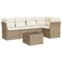 Garden sofa set with cushions 6 pieces beige synthetic rattan by , Garden sets - Ref: Foro24-3249447, Price: 402,40 €, Discou...