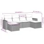 Garden sofa set with cushions 6 pieces beige synthetic rattan by , Modular outdoor sofas - Ref: Foro24-3251655, Price: 417,17...