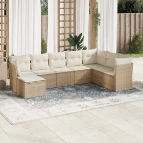 Gartensofa-Set mit beigen Kissen 8 Stück PE-Rattan von , Gartensets - Ref: Foro24-3249887, Preis: 539,74 €, Rabatt: %