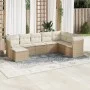 Gartensofa-Set mit beigen Kissen 8 Stück PE-Rattan von , Gartensets - Ref: Foro24-3249887, Preis: 542,37 €, Rabatt: %