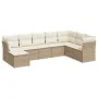 Gartensofa-Set mit beigen Kissen 8 Stück PE-Rattan von , Gartensets - Ref: Foro24-3249887, Preis: 542,37 €, Rabatt: %