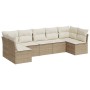 7-teiliges Gartensofa-Set und beigefarbene synthetische Rattankissen von , Gartensets - Ref: Foro24-3249267, Preis: 497,10 €,...