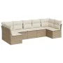 7-teiliges Gartensofa-Set und beigefarbene synthetische Rattankissen von , Gartensets - Ref: Foro24-3249267, Preis: 461,32 €,...