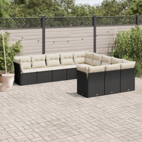 11-piece garden sofa set and black synthetic rattan cushions by , Garden sets - Ref: Foro24-3250245, Price: 641,80 €, Discoun...