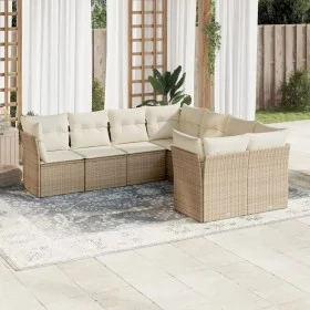 Garden sofa set with beige cushions 8 pcs PE rattan by , Garden sets - Ref: Foro24-3250427, Price: 551,34 €, Discount: %