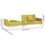 Sofá cama de 2 plazas con dos almohadas tela verde de , Sofás - Ref: Foro24-375905, Precio: 274,00 €, Descuento: %