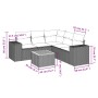 Garden sofa set with cushions 6 pieces beige synthetic rattan by , Garden sets - Ref: Foro24-3257773, Price: 457,86 €, Discou...