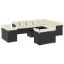 Garden sofa and cushion set 13 pieces black synthetic rattan by , Garden sets - Ref: Foro24-3250375, Price: 844,27 €, Discoun...