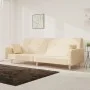 2-seater sofa bed with two pillows in cream fabric by , Sofas - Ref: Foro24-375744, Price: 265,22 €, Discount: %