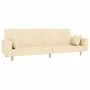 2-seater sofa bed with two pillows in cream fabric by , Sofas - Ref: Foro24-375744, Price: 265,22 €, Discount: %