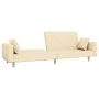 2-seater sofa bed with two pillows in cream fabric by , Sofas - Ref: Foro24-375744, Price: 265,22 €, Discount: %
