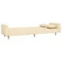 2-seater sofa bed with two pillows in cream fabric by , Sofas - Ref: Foro24-375744, Price: 265,22 €, Discount: %