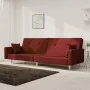 2-seater sofa bed with two pillows in wine-colored fabric by , Sofas - Ref: Foro24-375746, Price: 265,01 €, Discount: %