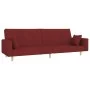 2-seater sofa bed with two pillows in wine-colored fabric by , Sofas - Ref: Foro24-375746, Price: 265,01 €, Discount: %