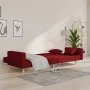 2-seater sofa bed with two pillows in wine-colored fabric by , Sofas - Ref: Foro24-375746, Price: 265,01 €, Discount: %