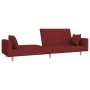 2-seater sofa bed with two pillows in wine-colored fabric by , Sofas - Ref: Foro24-375746, Price: 269,68 €, Discount: %