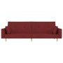 2-seater sofa bed with two pillows in wine-colored fabric by , Sofas - Ref: Foro24-375746, Price: 269,68 €, Discount: %