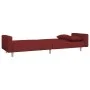 Sofá cama de 2 plazas con dos almohadas tela color vino de , Sofás - Ref: Foro24-375746, Precio: 264,98 €, Descuento: %