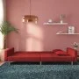 2-seater sofa bed with two pillows in wine-colored fabric by , Sofas - Ref: Foro24-375907, Price: 270,71 €, Discount: %