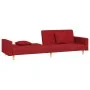 2-Sitzer-Schlafsofa mit zwei Kissen aus weinrotem Stoff von , Sofas - Ref: Foro24-375907, Preis: 270,71 €, Rabatt: %