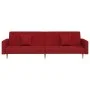 2-seater sofa bed with two pillows in wine-colored fabric by , Sofas - Ref: Foro24-375907, Price: 270,71 €, Discount: %