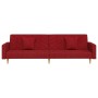 2-Sitzer-Schlafsofa mit zwei Kissen aus weinrotem Stoff von , Sofas - Ref: Foro24-375907, Preis: 275,52 €, Rabatt: %