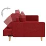 2-seater sofa bed with two pillows in wine-colored fabric by , Sofas - Ref: Foro24-375907, Price: 270,71 €, Discount: %