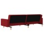 2-Sitzer-Schlafsofa mit zwei Kissen aus weinrotem Stoff von , Sofas - Ref: Foro24-375907, Preis: 275,52 €, Rabatt: %