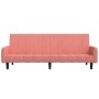 Rosafarbenes 2-Sitzer-Schlafsofa aus Samt von , Sofas - Ref: Foro24-375778, Preis: 262,19 €, Rabatt: %