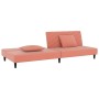2-seater sofa bed with two pink velvet pillows by , Sofas - Ref: Foro24-375913, Price: 247,18 €, Discount: %