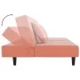 Sofá cama de 2 plazas con dos almohadas terciopelo rosa de , Sofás - Ref: Foro24-375913, Precio: 242,90 €, Descuento: %