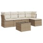 Juego de sofás jardín con cojines 6 pzas ratán sintético beige de , Conjuntos de jardín - Ref: Foro24-3249407, Precio: 411,00...