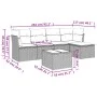 Gartensofa-Set mit Kissen, 6-teilig, beiges synthetisches Rattan von , Gartensets - Ref: Foro24-3249407, Preis: 396,17 €, Rab...