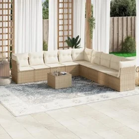 Garden sofa set with beige cushions 10 pieces synthetic rattan by , Garden sets - Ref: Foro24-3249627, Price: 651,38 €, Disco...