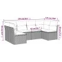 Garden sofa set with cushions 6 pieces beige synthetic rattan by , Garden sets - Ref: Foro24-3249227, Price: 402,60 €, Discou...