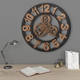 Gold and black metal wall clock 58 cm by vidaXL, Wall clocks - Ref: Foro24-283861, Price: 62,79 €, Discount: %