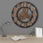 Reloj de pared de metal dorado y negro 58 cm de vidaXL, Relojes de pared - Ref: Foro24-283861, Precio: 58,49 €, Descuento: %